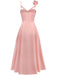 Robe nuisette ajourée à fleurs 3D unie années 1930