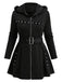 Veste midi punk à capuche et ceinture zippée années 1960