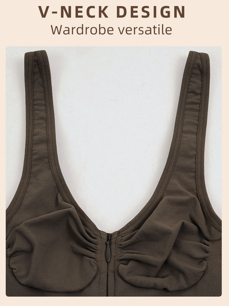 Body gainant à fermeture éclair sur le devant des années 1980