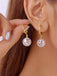 Boucles d'oreilles bonhomme de neige en strass flocons de neige et perles