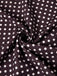 Robe marron à pois col en V et bretelles spaghetti années 1980