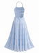 Robe Maxi à Étages Dos-Nu en Mousseline Froncée Années 70