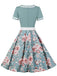 Robe Swing Année 50 Fleurie avec Ceinture 9