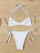 Ensemble bikini froncé à lacets style années 60