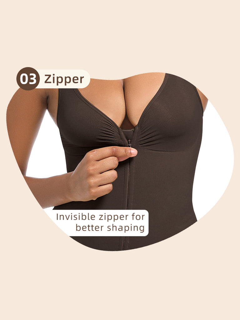 Body gainant à fermeture éclair sur le devant des années 1980