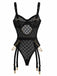 Lingerie en résille transparente à bretelles et chaînes années 1970
