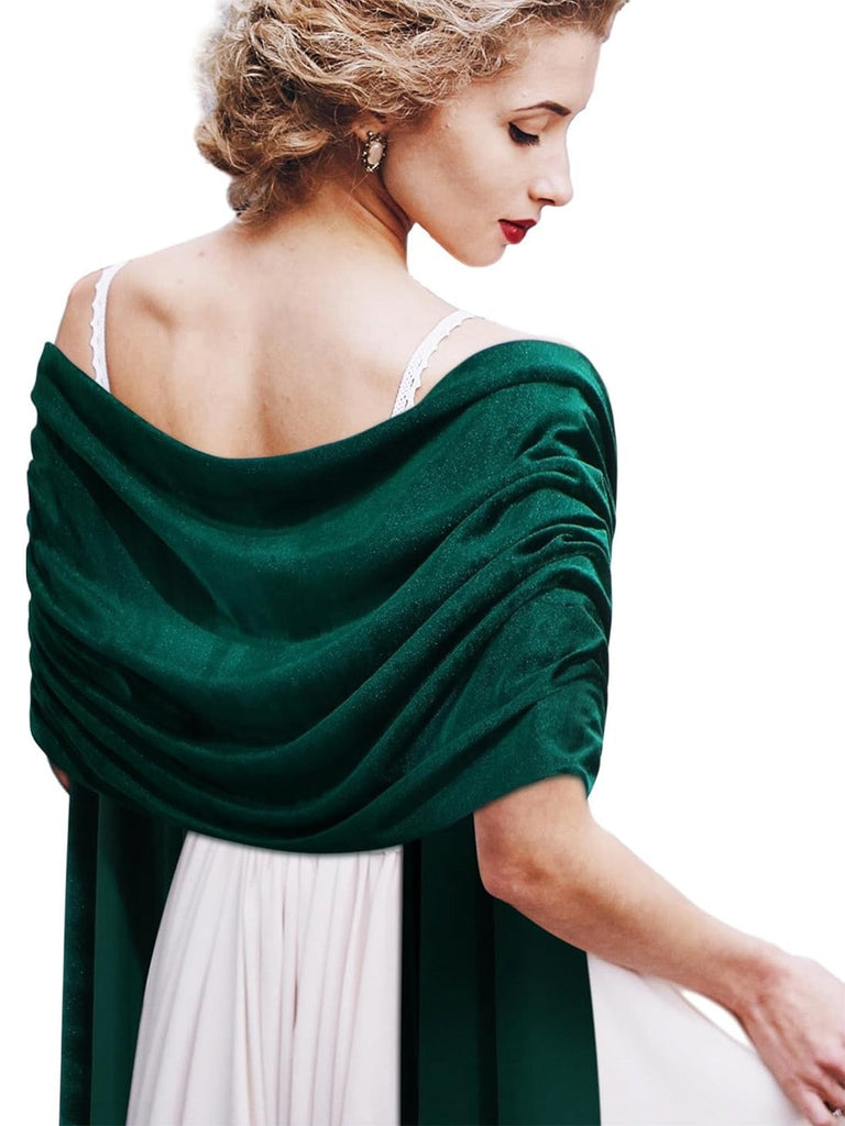 Châle de soirée vintage en velours des années 1930