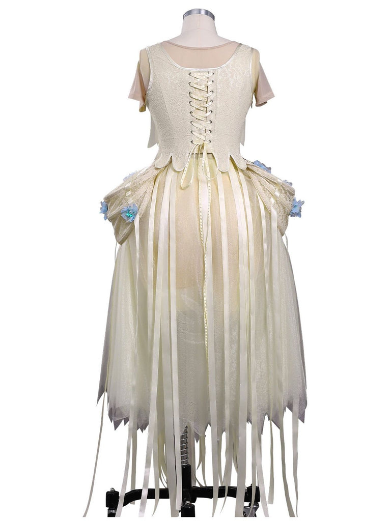 Robe style Enid Mercredi abricot des années 1940