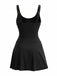 Maillot de bain maille bretelles col rond fleuri 1940s