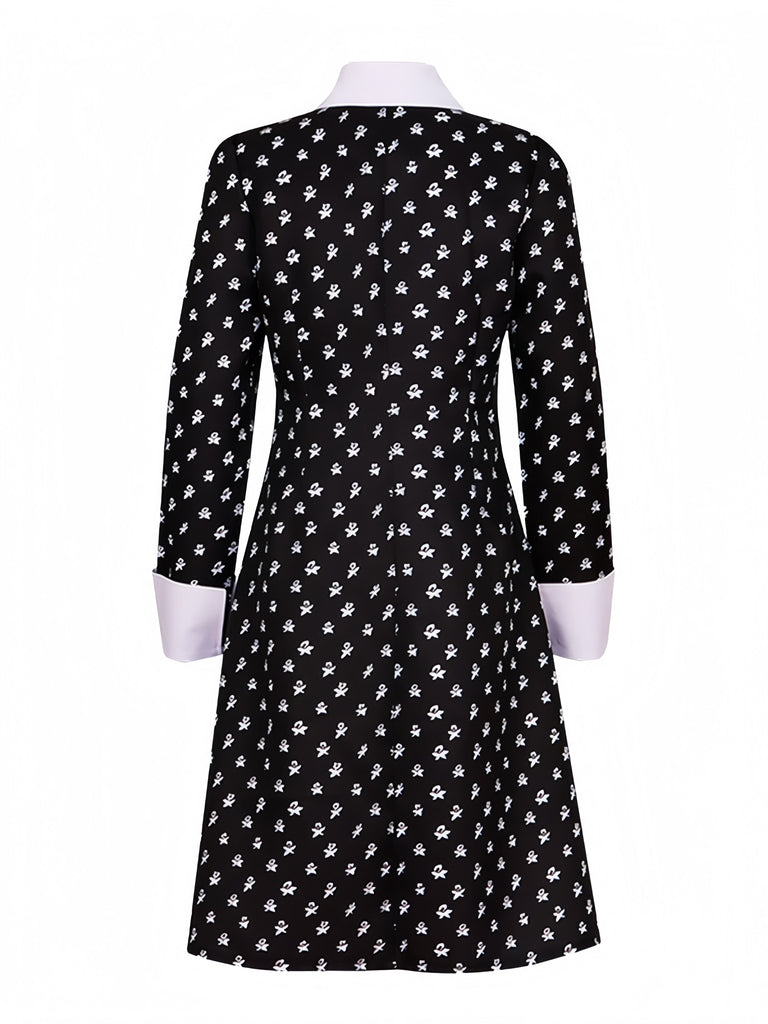 [Prévente] Robe noire style Mercredi Addams des années 1940