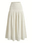 Jupe Longue Texturée Élastique Bohème Beige Années 1970