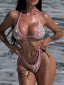 Bikini triangle sequins dos nu noué Y2K 2000s