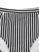 Black and white striped underwear on a white background