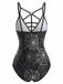 [Prévente] Araignée Toile Imprimée Gothique One-Pièce Maillot de Bain Noire Années 1950 5