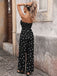 Combinaison Bustier à Jambes Larges à Pois Noire Années 1950 3