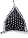 Noir à Pois Dentelle Halter Ensemble Bikini Années 1960 4