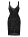 Ajouré U-Neck Side Slit Cache-Maillot Années 1980 8