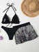Black 1980s Knit Bikini - vintage fashion, retro style, classic black