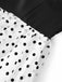 [Prévente] Robe en Mousseline à Pois avec Volants Étagés Noir & Blanc Années 40