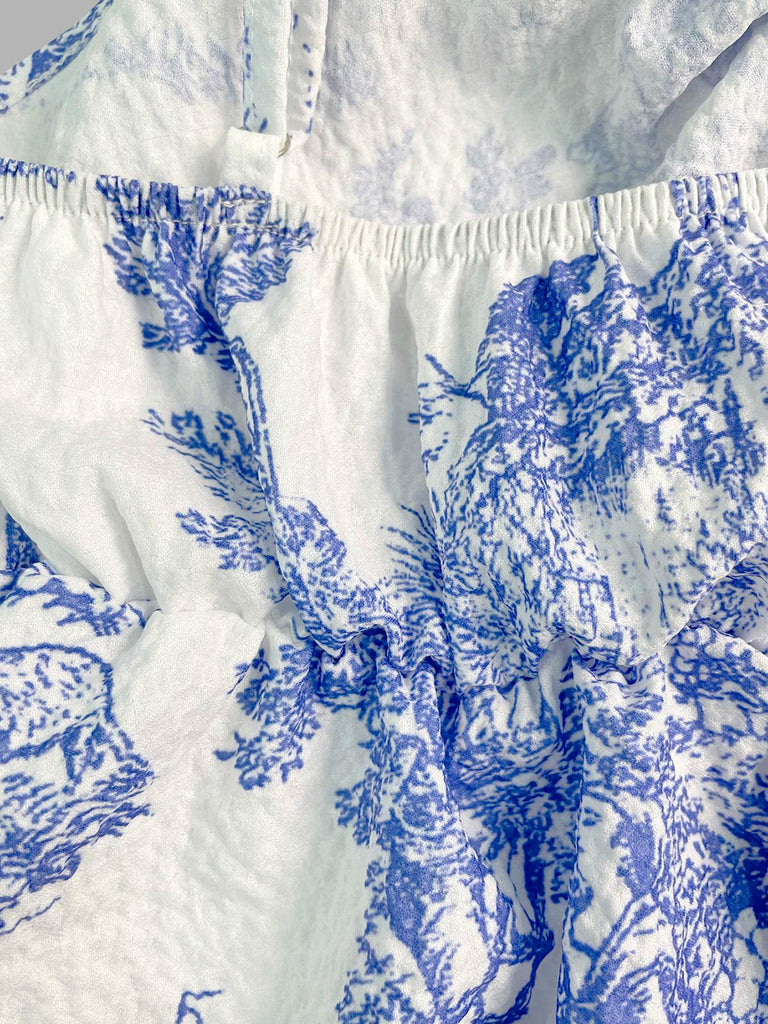 Rose Pêche Maillot de Bain Une Pièce Uni à Volants Dos Nu années '40 3