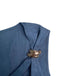 Tops Perle Col V Boutonné Bleu Années 1960 5