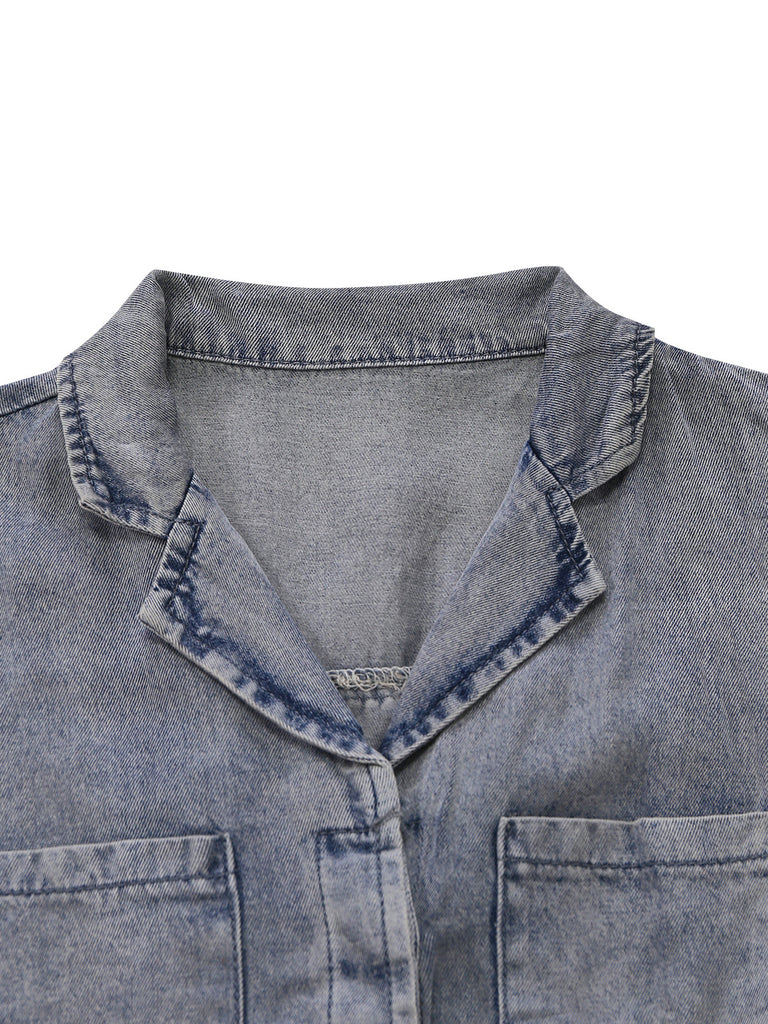 Robe Évasée Patchwork Fraises Col Claudine avec Ceinture années '50 5