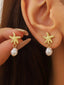 Boucles d'oreilles en alliage étoile de mer perle