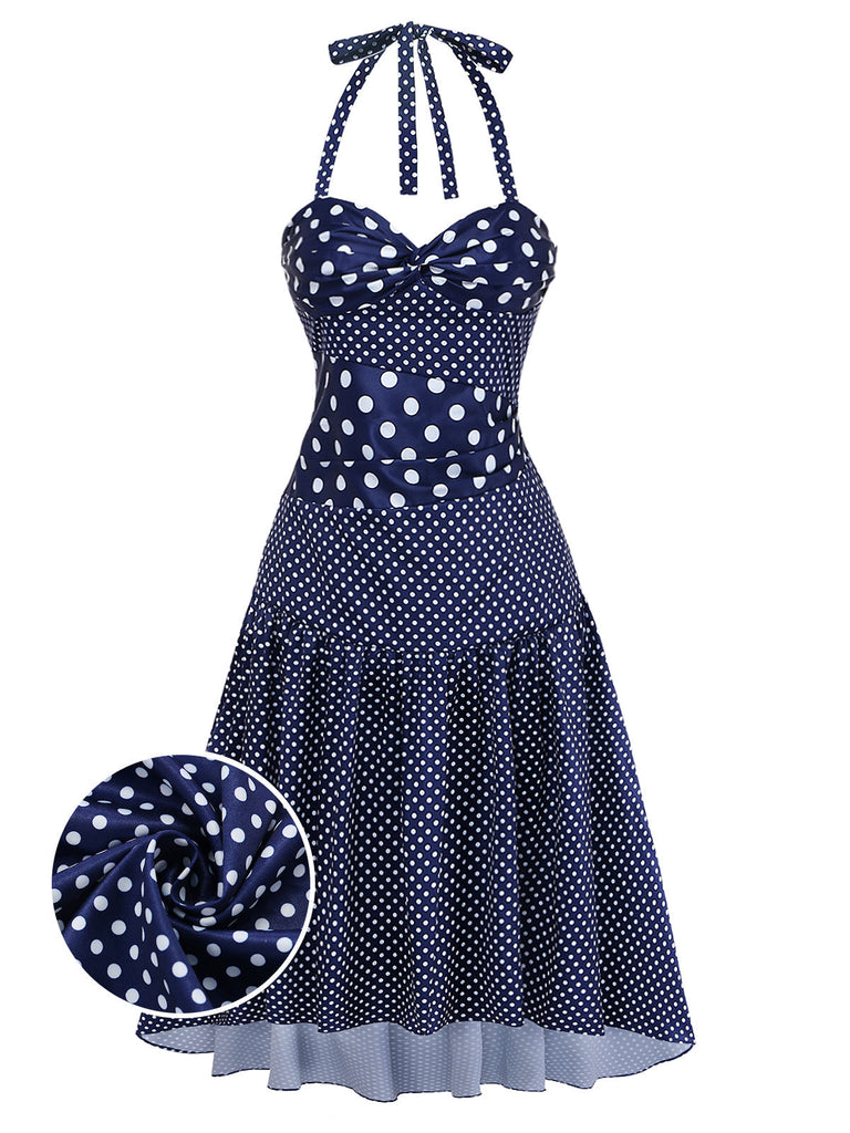 [Prévente] Robe Torsadée Plissée à Ourlet Asymétrique Années 1940