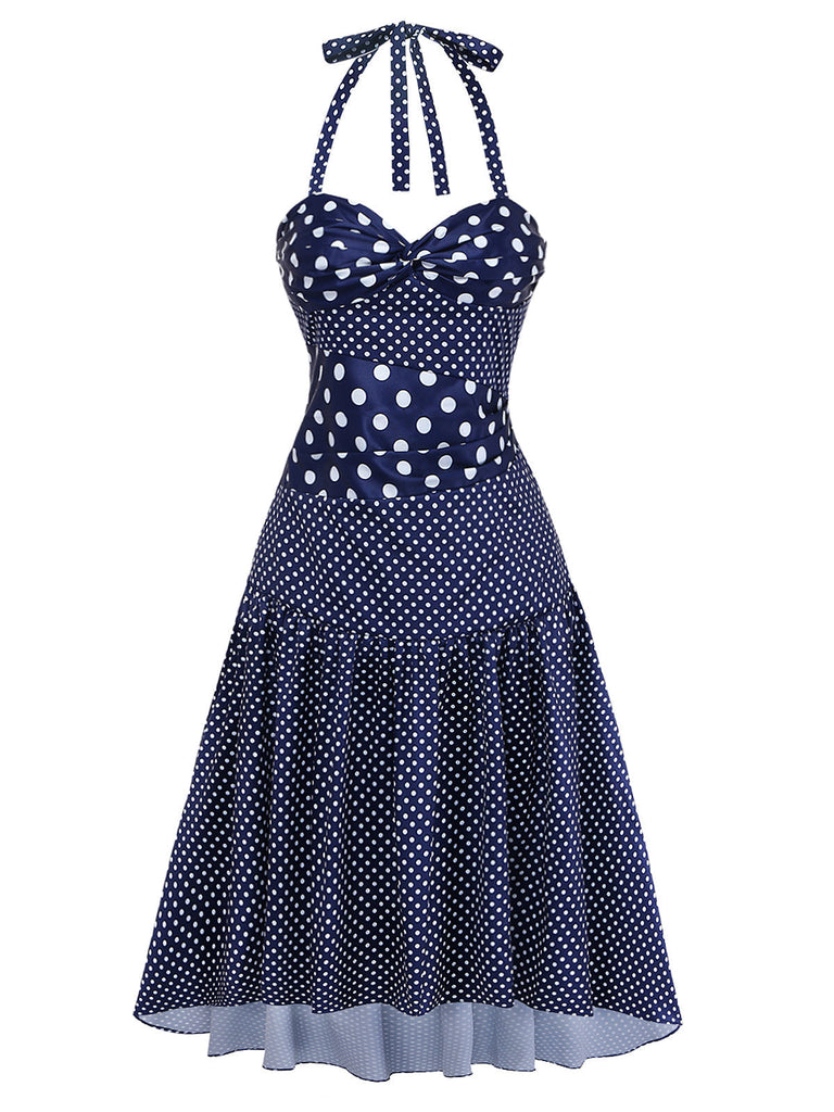 [Prévente] Robe Torsadée Plissée à Ourlet Asymétrique Années 1940 2