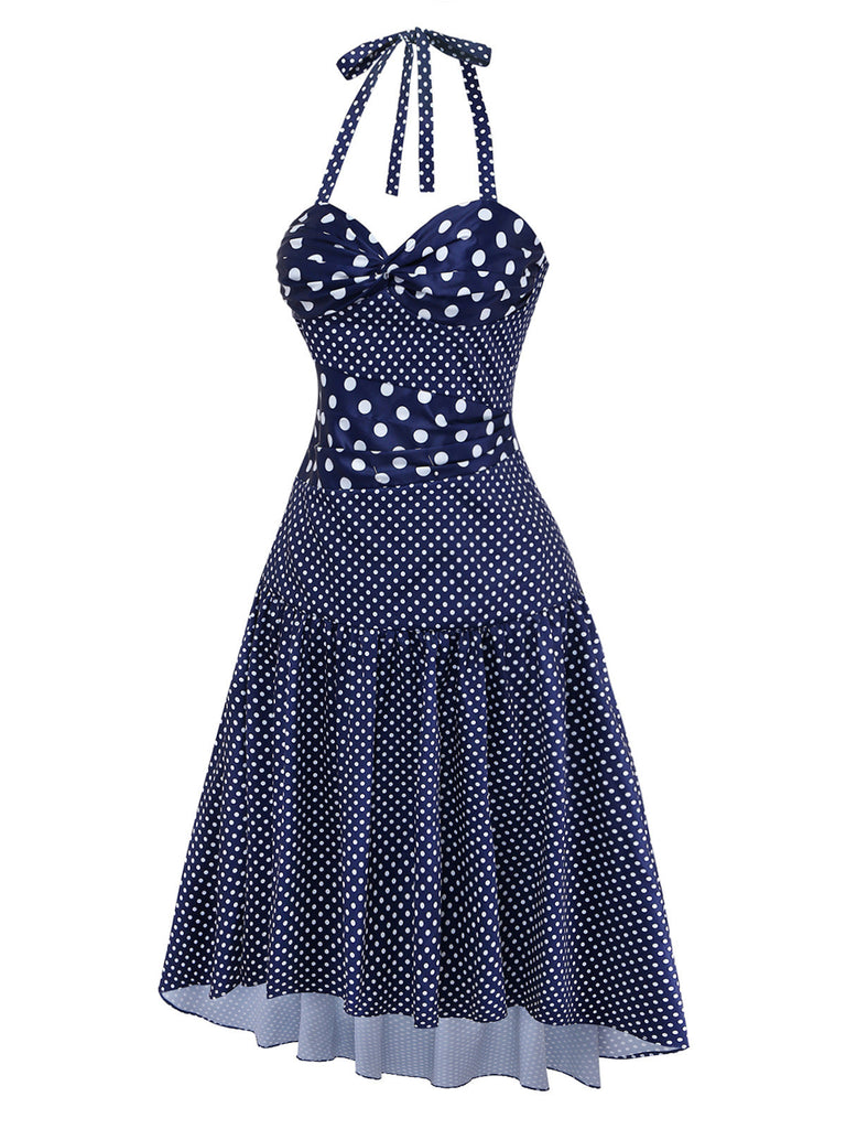 [Prévente] Robe Torsadée Plissée à Ourlet Asymétrique Années 1940 3