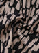 Combishort marron à col en V et bordure en satin léopard années 1940