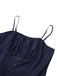 Mini-robe froncée bleue à bretelles spaghetti années 1960