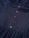 Mini-robe froncée bleue à bretelles spaghetti années 1960