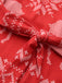 Robe rouge avec motif rennes et flocons de neige années 1960