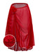 Cache-maillot de plage rouge vintage en maille, orné d'appliqués floraux en relief et d'un ourlet asymétrique, idéal pour un look piscine inspiré des années 60.