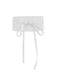 Ceinture large en cuir PU blanche 
vintage avec nœud papillon