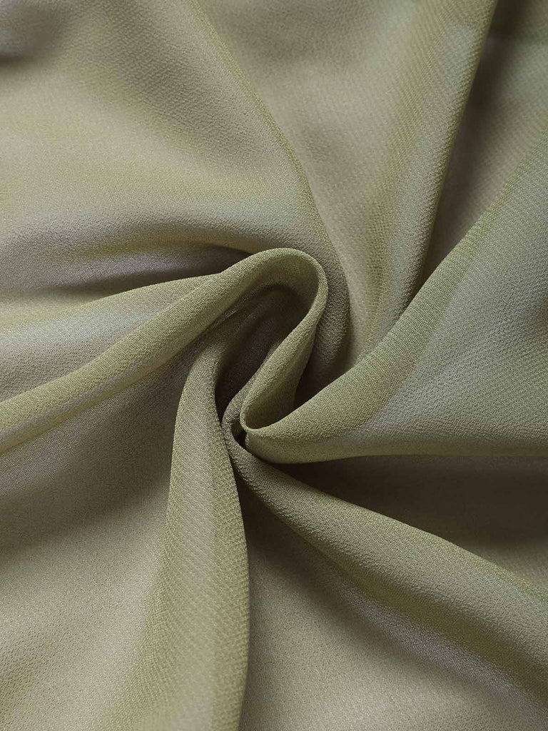 [Prévente] Cache-Maillot Paréo en Mousseline Étagée Taille Nouée Chartreuse Années 1970 6