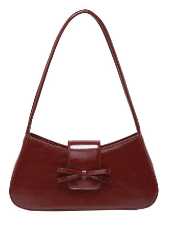 Sac baguette en cuir vintage avec nœud