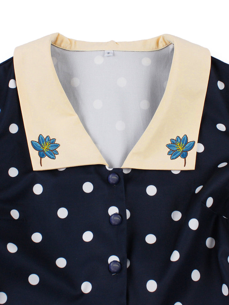 Robe Trapèze Florale à Bretelles Fines Nœud aux Épaules années '60 6