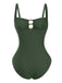 Froncé Découpé Tummy Control Maillot de Bain Une Pièce Années 1950 3