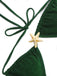 Detail: Green 1940s Solid Starfish Sequined Bikini Set, timeless beauty, perfect for vintage fashion lovers