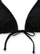 3PCS Bikini licou maille noir avec paréo 1960s