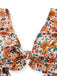 Maillot de bain une pièce à volants et découpes florales nœud sur le devant années 1930