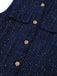 Gilet en tweed uni à boutons et ceinture années 1960