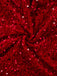 Ensemble robe rouge à paillettes torsadées Noël années 1960