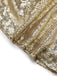 Robe de soirée dorée sequins épaules dénudées années 1980