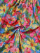 Robe Multicolore Halter Fleurs Nœud Cœur Années 1960