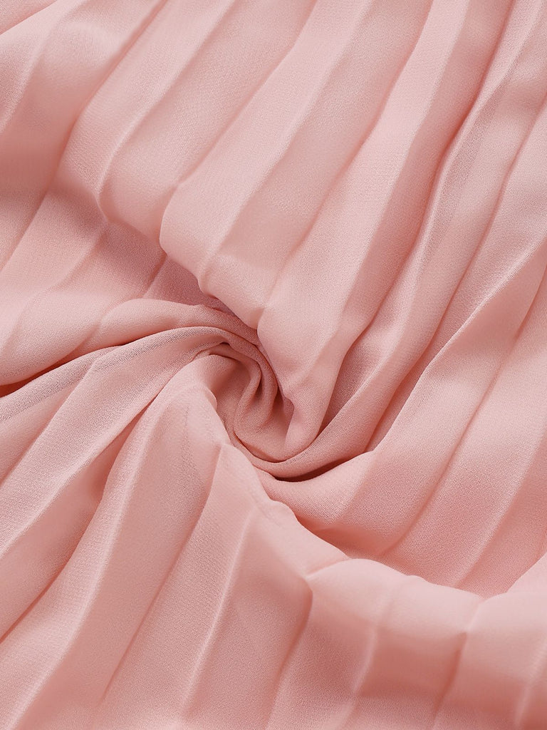 Robe de soirée plissée unie bretelles années 1930