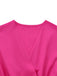 Combinaison rose poudré décolleté en V profond ceinture et manches lanternes années 60