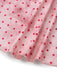 Nuisette dos nu en satin rose à pois et bordure en dentelle années 1940